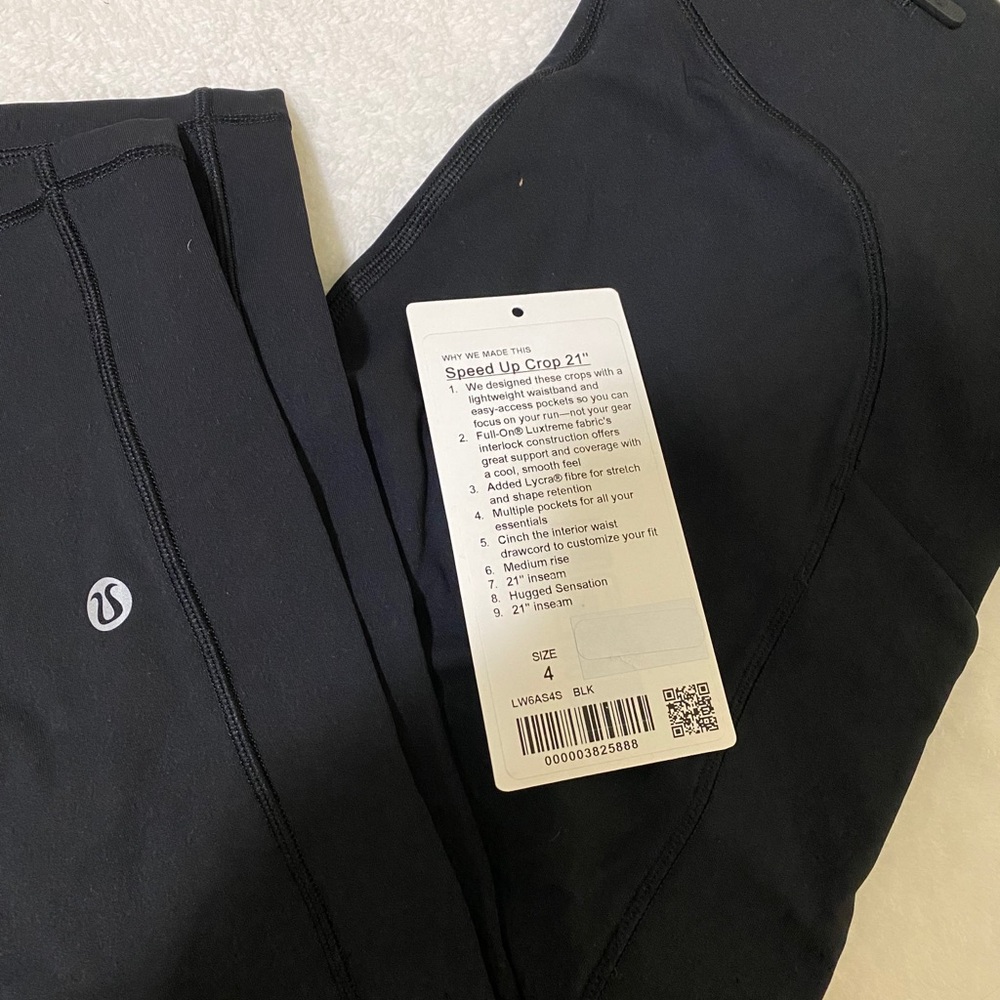 Lululemon Speed Up Crop 21” Sz 4